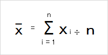 Σ（シグマ）を使った平均値の計算式